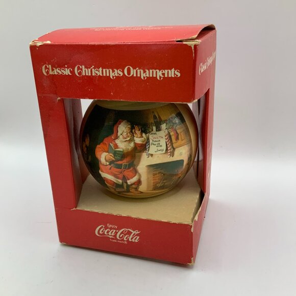Coca Cola Vintage Classic Corning Glass Works Christmas Ornament - Picture 1 of 4